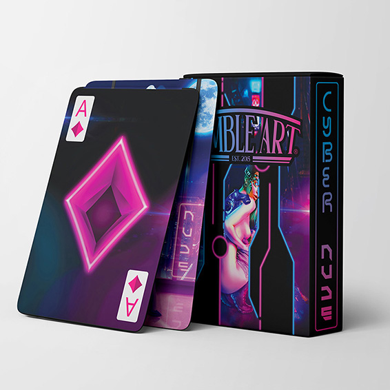 cybernude - custom playing cards - Gamble Art