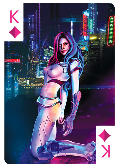 Cybernude Playing Cards court