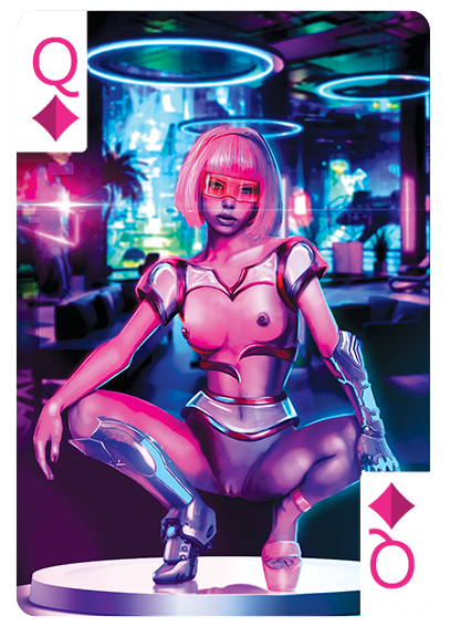 Cybernude Playing Cards court