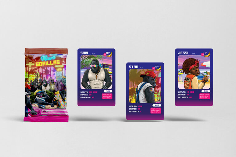 Miami Gorillas trading cards