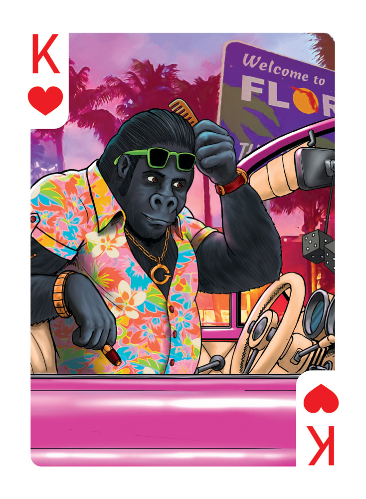 Miami Gorillas custom playing cards