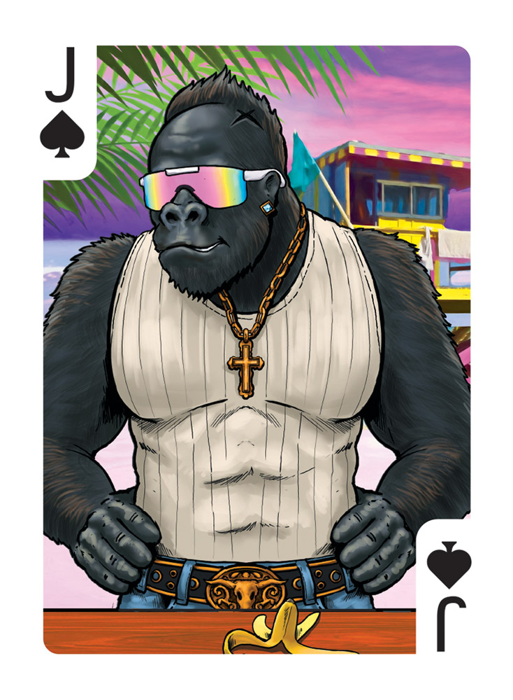 Miami Gorillas custom playing cards